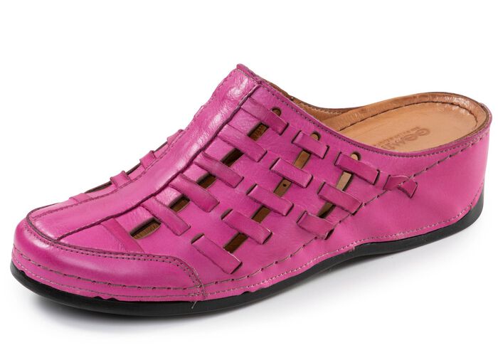 Gemini, zomerklompen voor dames, breedte G, met elastische band PINK
