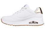SKECHERS, comfortabele damessneakers, met zichtbaar luchtkussen WEISS-GOLD