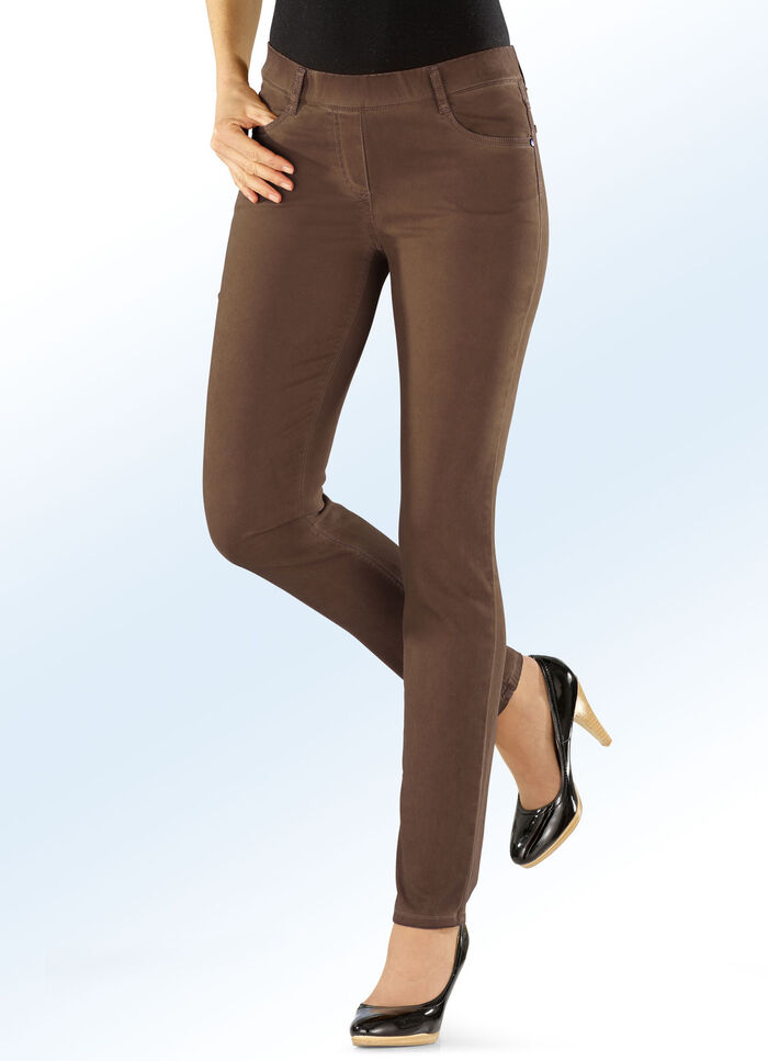 Supercomfortabele, chique broek COGNAC