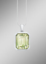 Effectieve hanger met echte groene amethist 