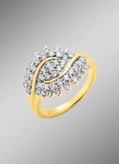 Damesring met 45 diamanten 