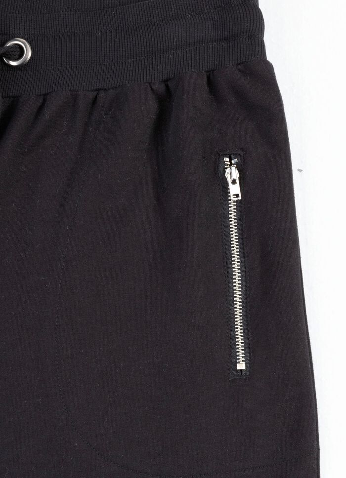 Casual broek met ritszakken in 4 kleuren ZWART