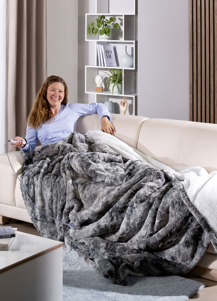XXL elektrische deken in lamsvachtlook 