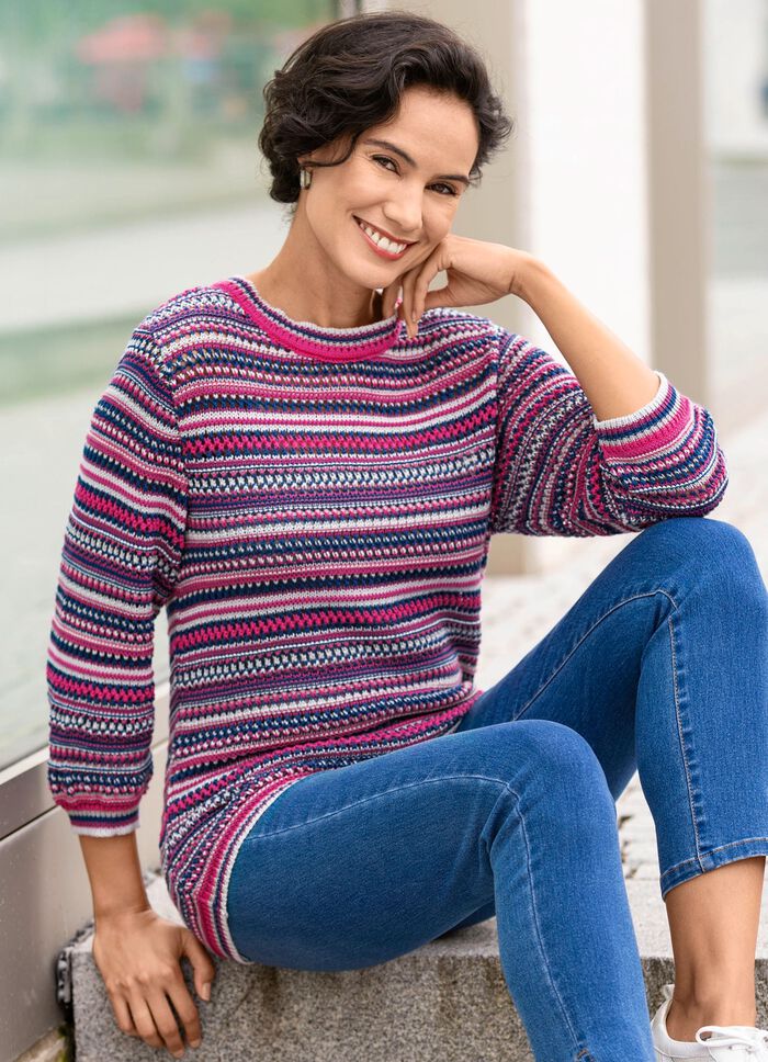 Trui met een mix van patronen in een strependessin 