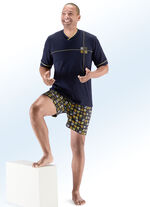 Shorty met V-hals en print 