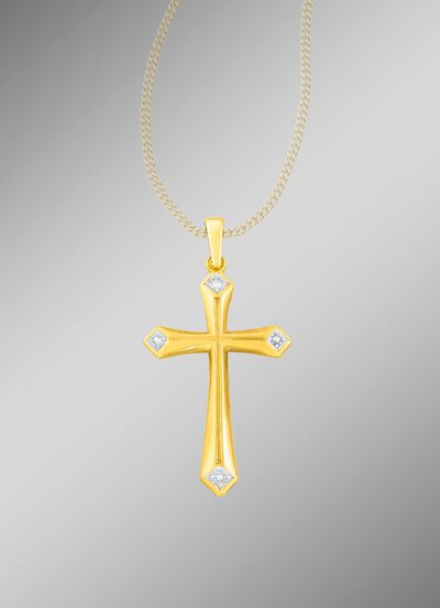 Kruishanger met diamant 