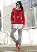 Broek met het nieuwste Glencheck-design ZWART-ECRU