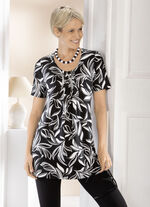 Lang shirt met all-over print 