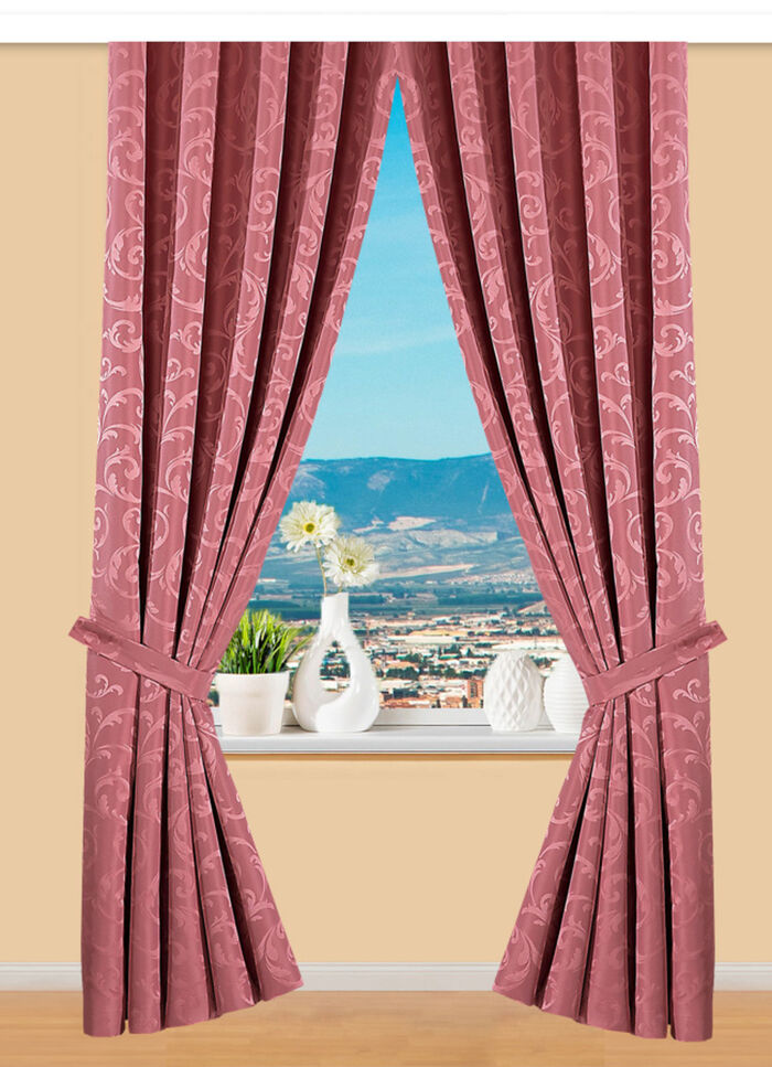 Hoogwaardige jacquardgordijnenset AARDBEI