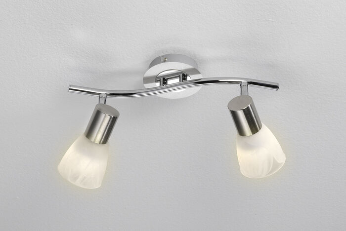 Plafondlamp van mat metaal NIKKEL