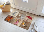 Deurmat met antislip latex achterkant 