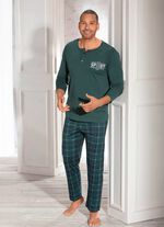 Pyjama met knoopsluiting en geprint motief 