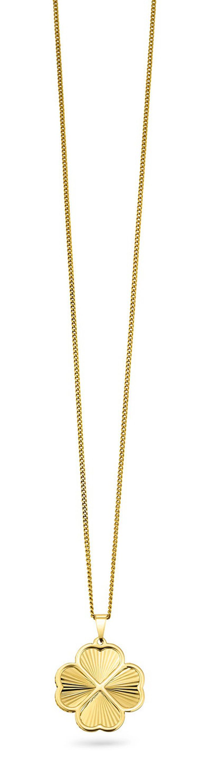 Gouden klaver hanger 