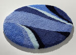 Badkamerset met antislip-gecoate achterkant BLAUW