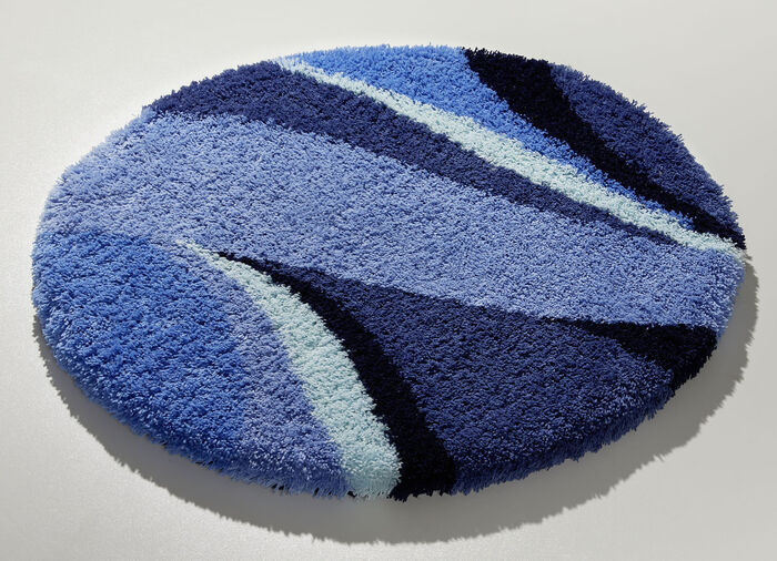Badkamerset met antislip-gecoate achterkant BLAUW
