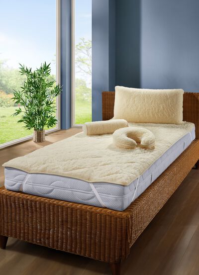 Beddengoedassortiment gemaakt van zuivere schapenwol 