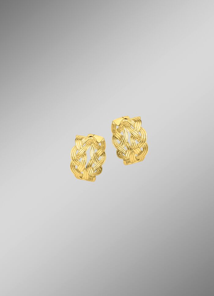 Gevlochten oorringen met scharniersluiting 
