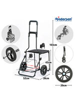 Andersen winkelscooter met zitje ZWART