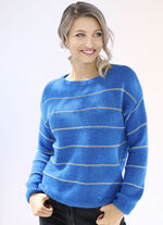 Fleece kwaliteit trui KOBALTBLAUW