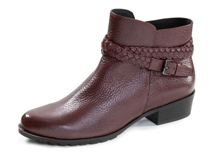 ELENA EDEN, comfortabele dames enkellaarsjes, winterschoenen, breedte G, met rits 