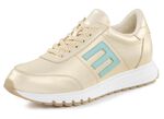 ELENA EDEN sneakers van glanzend nappaleer CHAMPAGNE