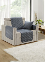 Beschermers voor fauteuils, banken en armleuningen met diamantstiksel ANTHRAZIT