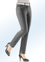 Comfortabele jeans met 5 zakken MIDDENGRIJS