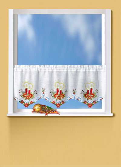 Korte jaloezie&euml;n met kaarsmotieven 