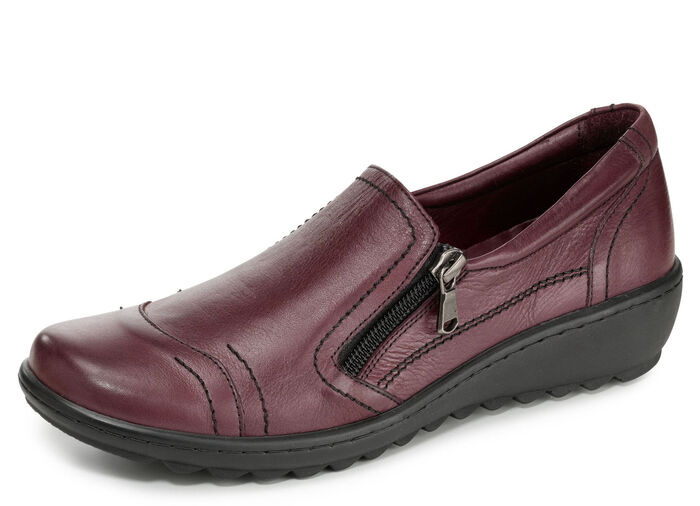 Gemini pantoffels van zacht rundnappaleer BORDEAUX