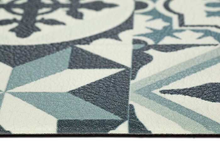 Duurzame keukenloper en vloerkleed in tegeldesign GRIJS