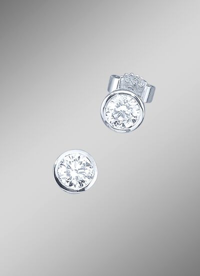 Solitaire-oorbellen met loepzuivere briljanten 