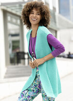 gebreid vest in een sluitingsvrije vorm