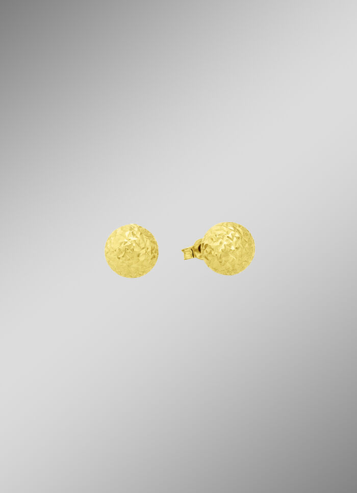 Gefacetteerde gouden oorknopjes 