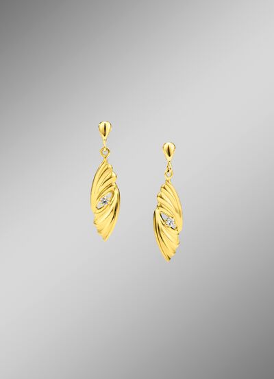 Opengewerkte oorknopjes met synthetische zirkonia 