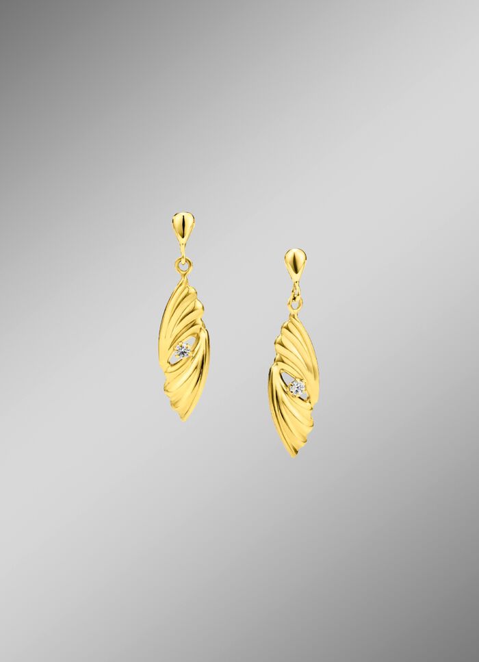 Opengewerkte oorknopjes met synthetische zirkonia 