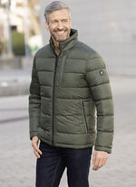 Gewatteerde jas van "Gate One" OLIJFGROEN