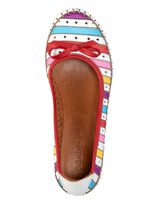 Gemini, modieuze damespumps, wijdte G, gemaakt van leer WIT-MULTICOLOR