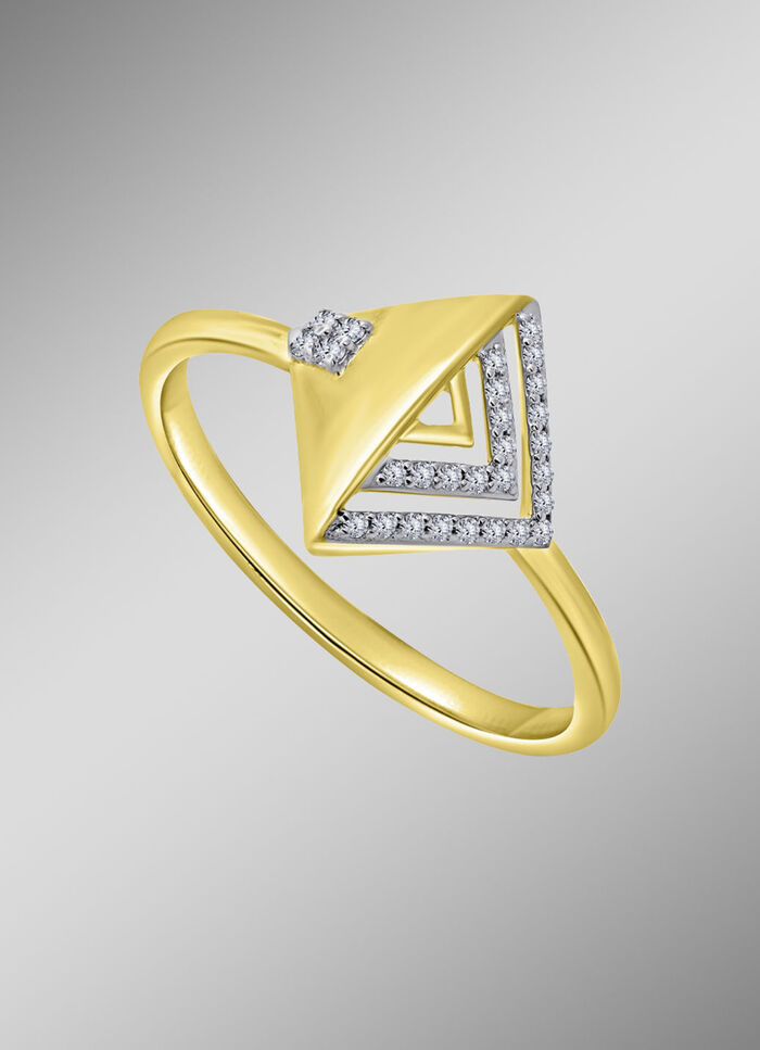 Edele damesring met diamanten 