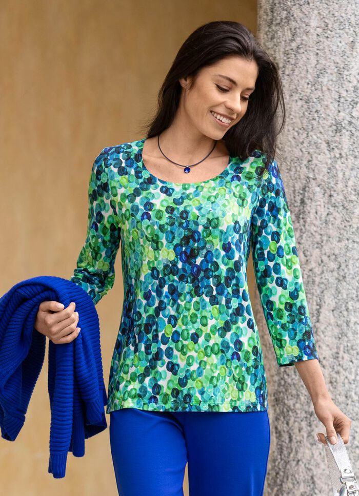 Shirt met schitterende all-over print 