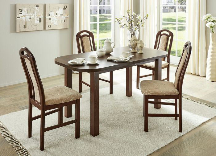 Eethoek, 5-delig NOTENBOOM-BEIGE