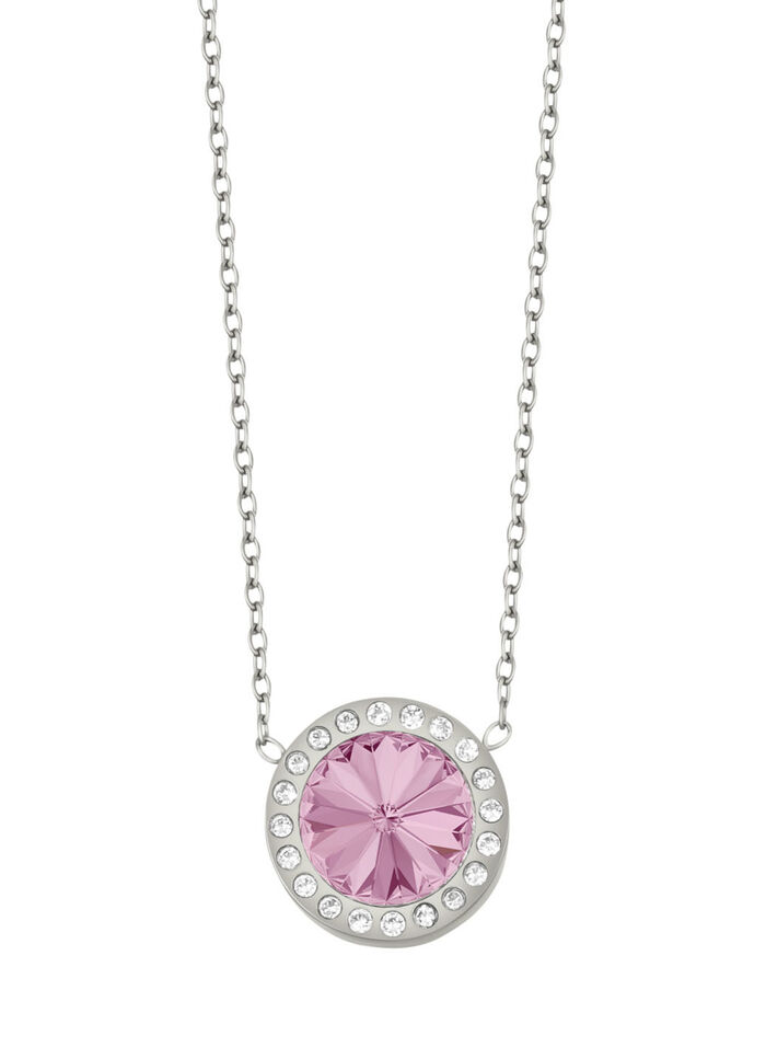 Ketting met Swarovski® kristal in roze 