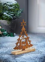 Boomwieg op vurenhout 