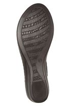 ELENA EDEN, zomerse damessandalen, breedte G, van leer ZWART