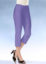 Zachte stretch capribroek in 11 kleuren LAVENDEL
