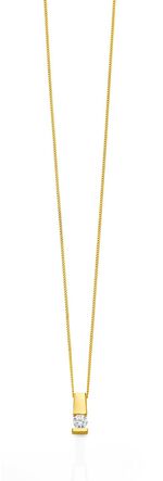 Elegante hanger in geel goud met diamant 