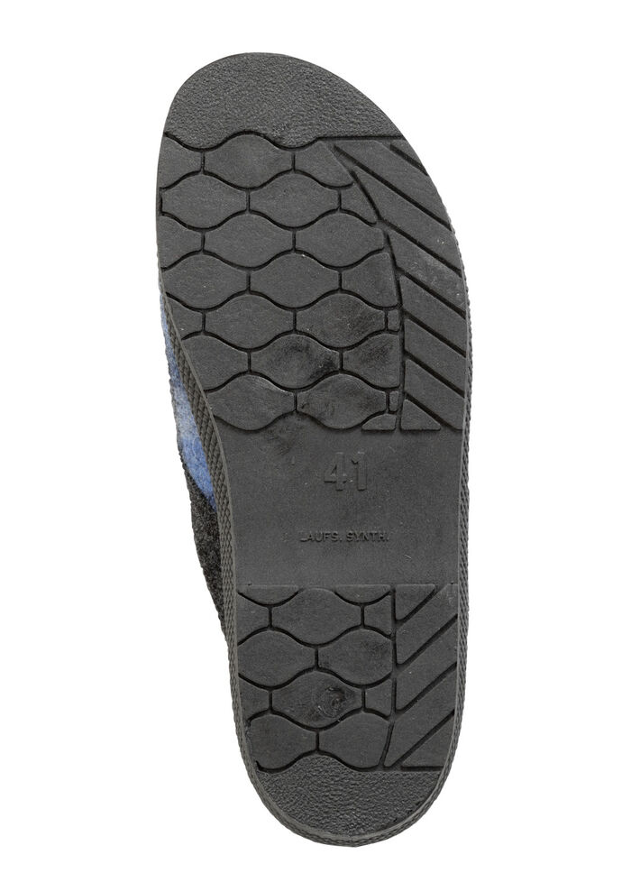Slippers gemaakt van geruit textielmateriaal BLAUW-GRIJS