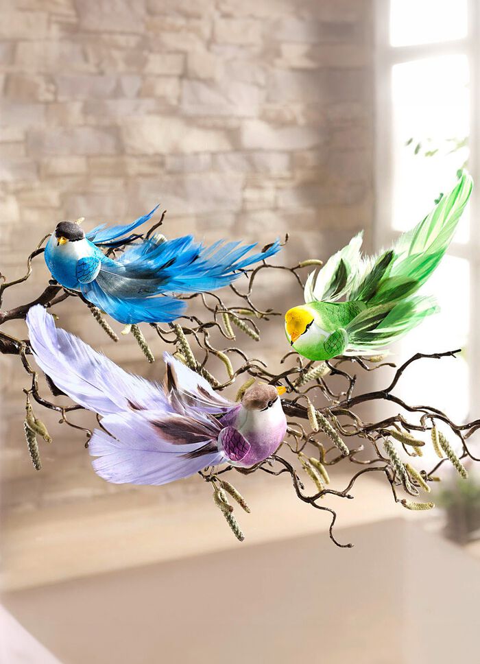 Decoratievogels, set van 3 