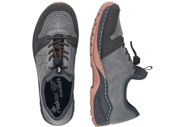 Rieker sneakers met uitneembare MemoSoft textielinleg 