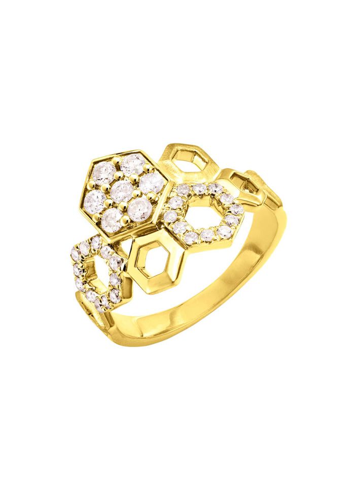 Prachtige damesring met diamanten 