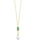 Delicate verfijning – hanger met parel- en kristalglans 